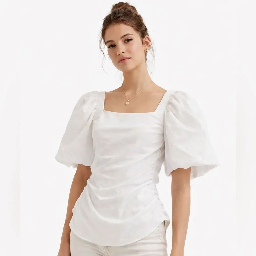 Vine & Love Puff Sleeve Blouse NWOT